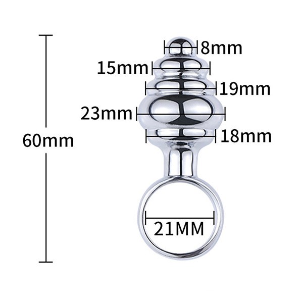 Anal Butt Plug Hinh Xoan Oc Inox Mini 3