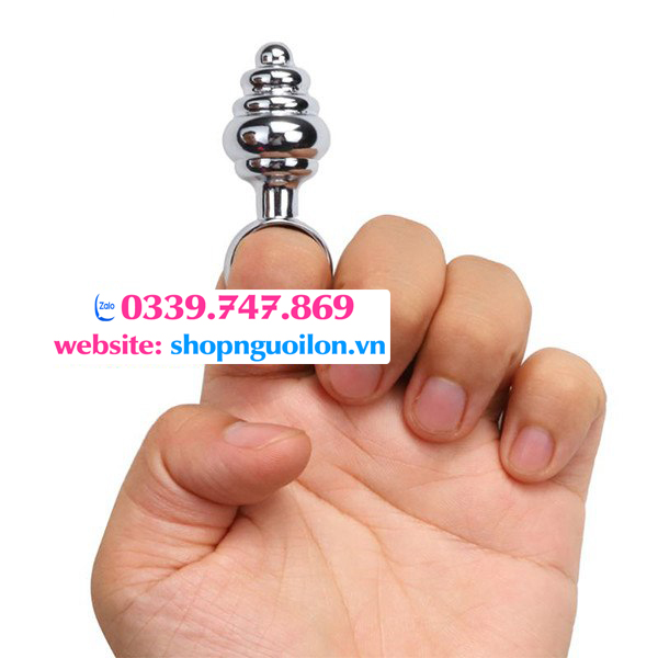 Anal Butt Plug Hinh Xoan Oc Inox Mini 5