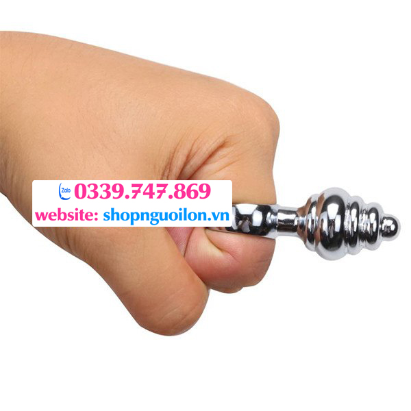 Anal Butt Plug Hinh Xoan Oc Inox Mini 6