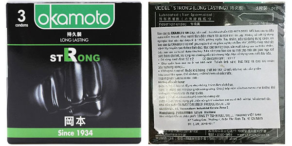 Bao cao su Okamoto Strong Long Lasting hộp 3 cái