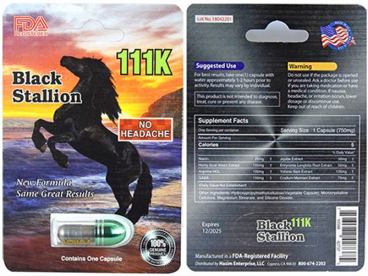 Black Stallion 111K - Cải Thiện Sinh Lí Nam, Tăng Kích Thước Cậu Nhỏ Của USA