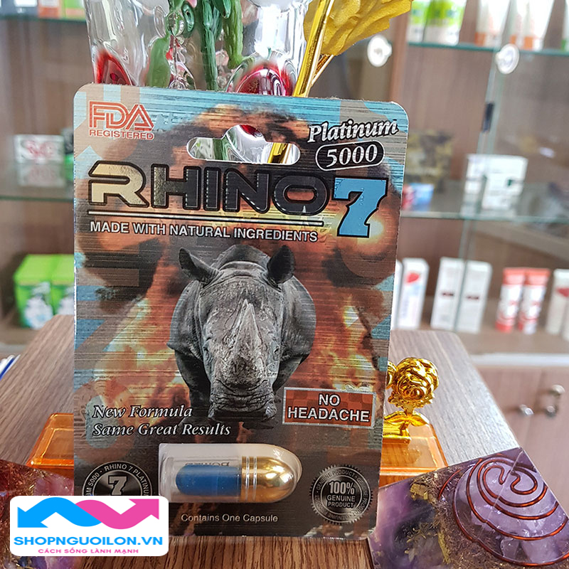 Thuốc cường dương Mỹ Rhino 7 chính hãng vỉ 1 viên
