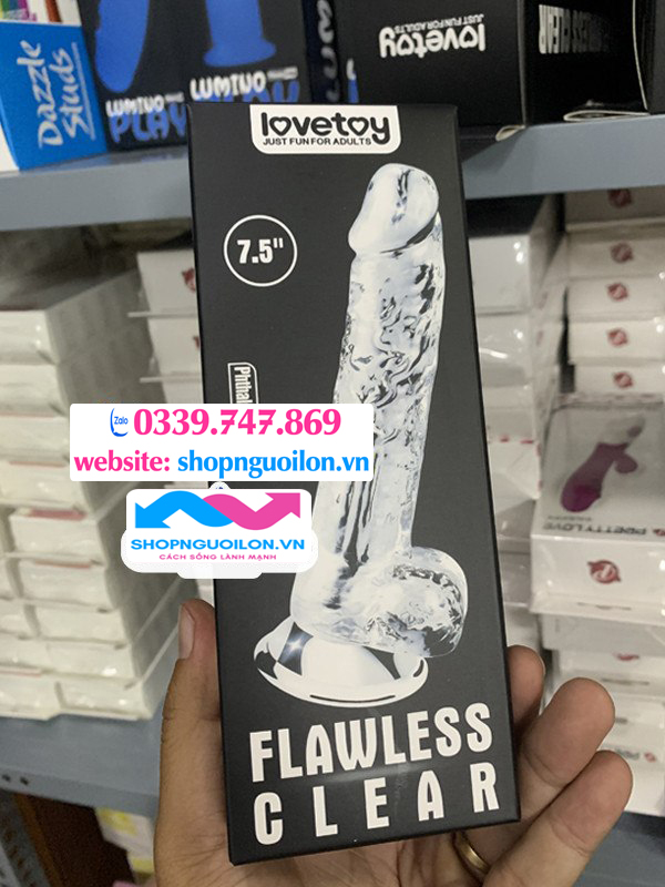 Duong Vat Gia Lovetoy Flawless Clear 7 5 Inch